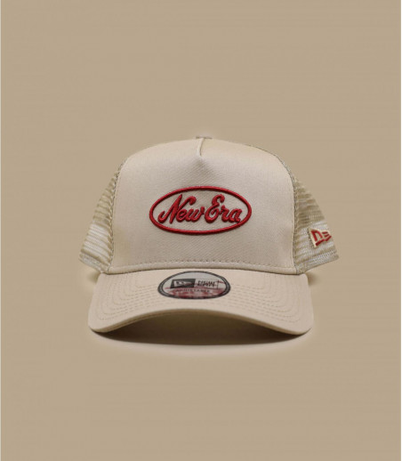 Trucker NE Script camel hot red New Era